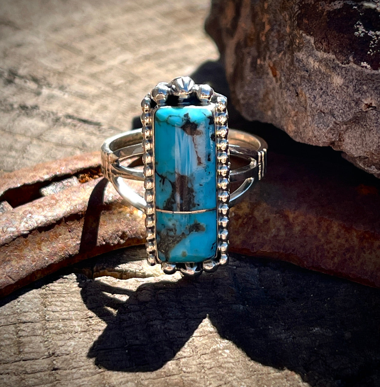 Inlay Stacker Rectangle Ring