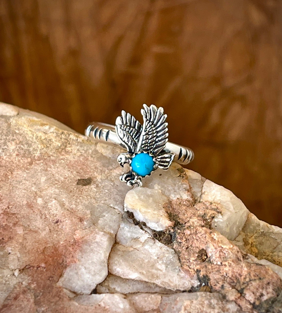 Sleeping Beauty Eagle Ring Sizes 5-12