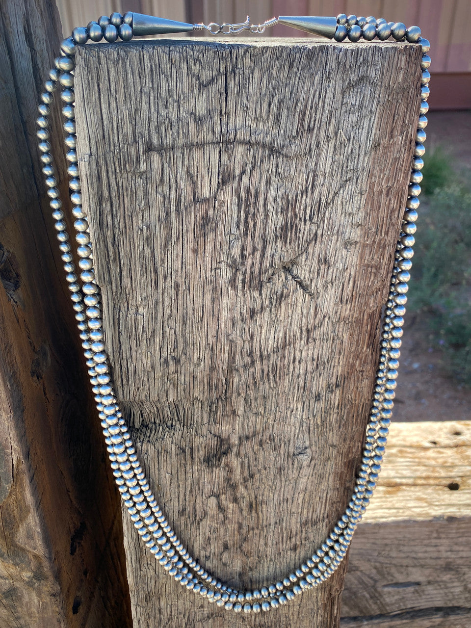 Navajo Pearl 36" Round Bead Necklace
