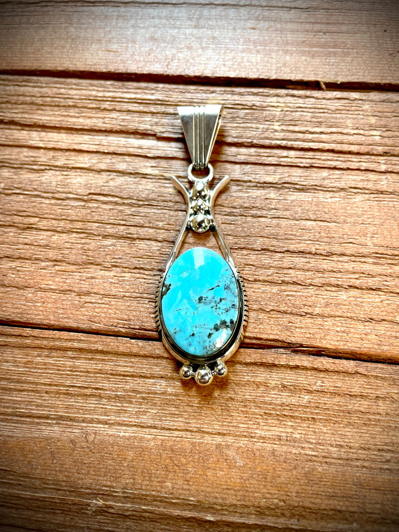 Weeping Mandolin Turquoise Pendant