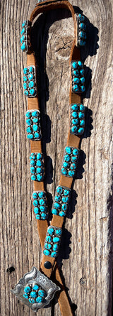 Howdy Cowgirl Concho Belt with Sleeping Beauty Turquoise