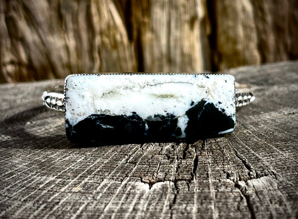 Contemporary White Buffalo Stamped Cuff