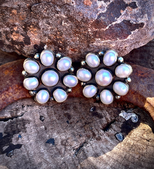 Perry Marten Pearl Cluster Earrings