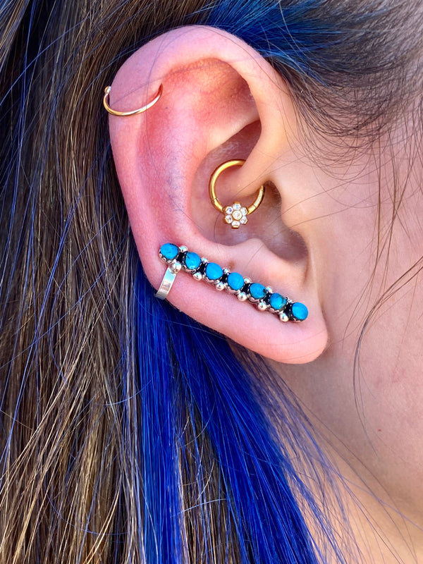 Lucky 7 Stone Ear cuff  (Put right or left in the comments)